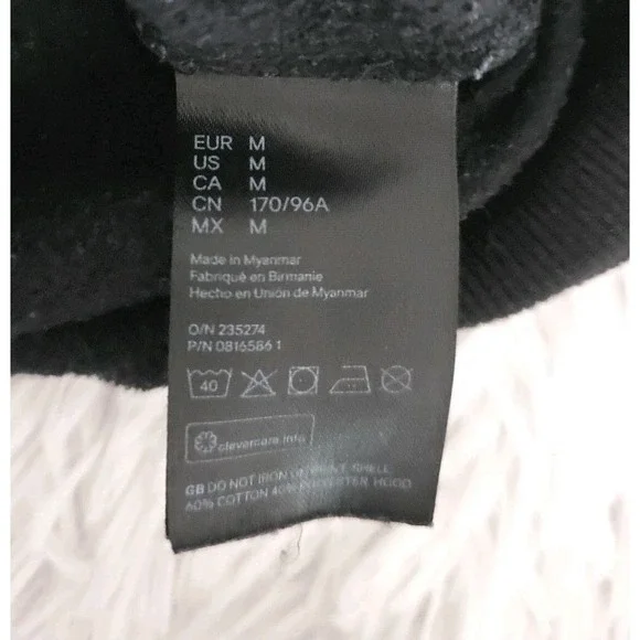 Dividen Brand NASA Hoodie Black Size Medium I Need My Space Wording On Back - Picture 6 of 7